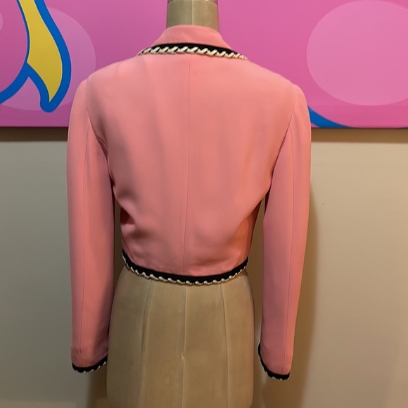 Moschino Cheap Chic Pink Black Crop Jacket - Picture 7 of 15